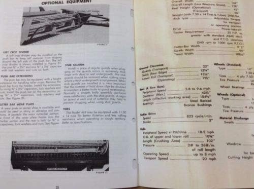 Page from manual detailing guard alignment, reel drive chain, sickle drive belt, and knife clips.