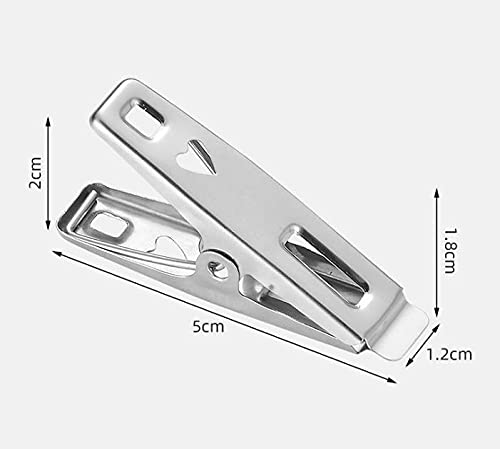 LATRAT 60 Pieces Stainless Steel Mini Heart Pegs Small Clothes Pegs for Multi-Purpose Clothes Towel Clothes Socks Snack Clip - Image 2