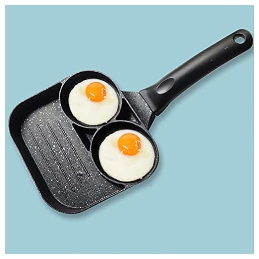 Yosoo Frigideira para ovos, frigideira antiaderente 3 em 1 para ovos fritos, assadeira para bife e linguiça para uso na cozinha
