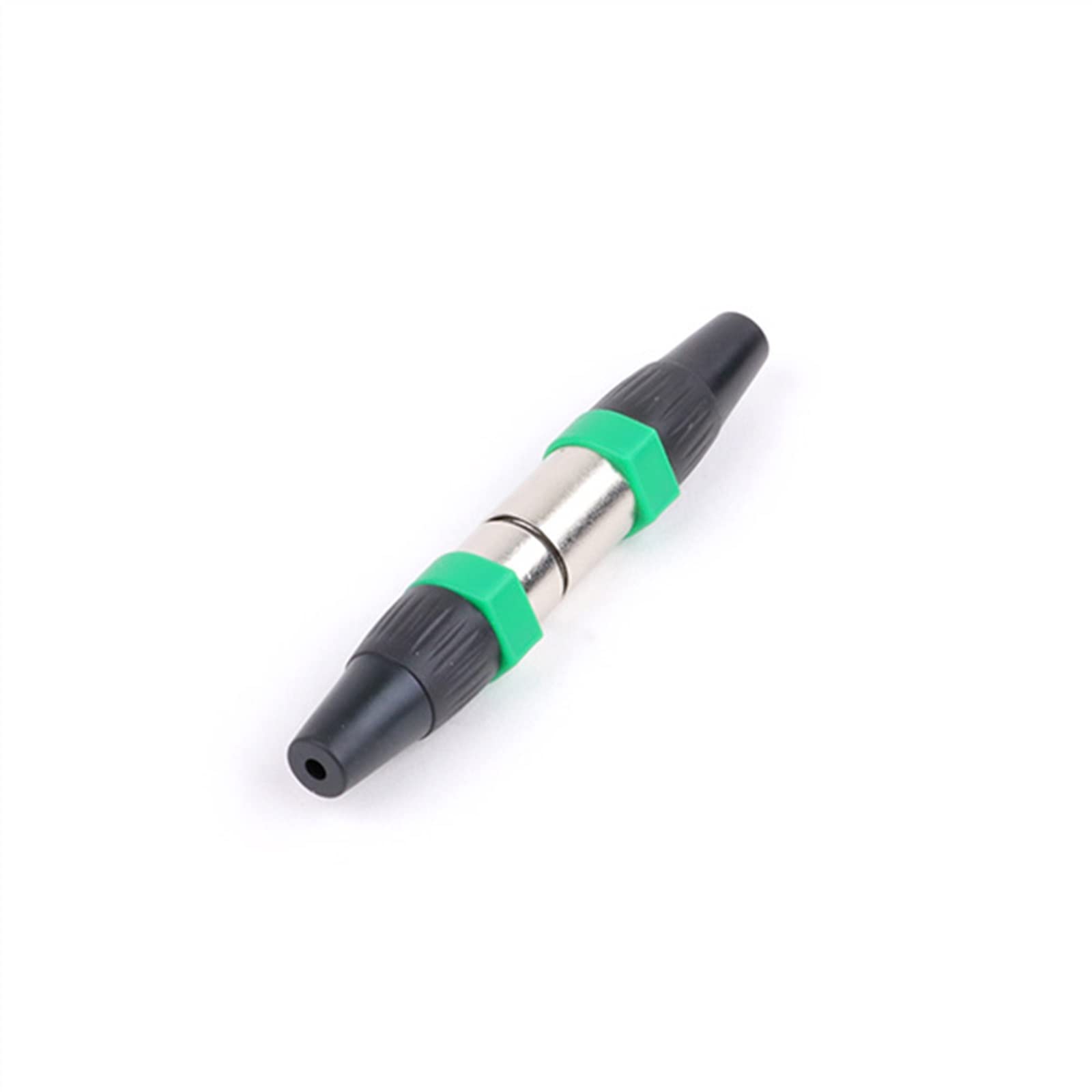 XLR-Buchse auf XLR-Stecker, 3-polig, für Mikro-Lautsprecher, Audio, 5 Farben, Metallgehäuse, 1 Stück (1 x D1035F-Black)