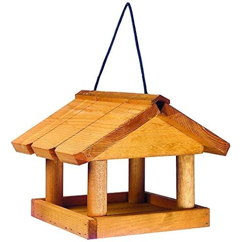 Hanging Wooden Bird Table for Small Birds Cover
