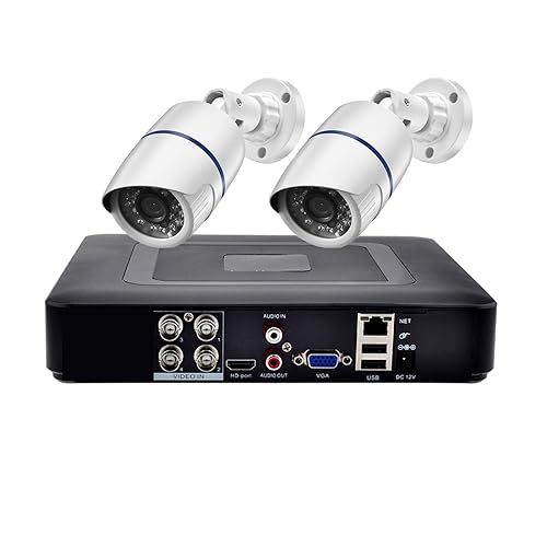 LBNVBC de vigilancia CCTV H.265X cámara de Seguridad AHD grabadora de vídeo 4CH DVR Kit Exterior 1080P 5MP 2 uds cámara Tipo Bala(5MP)