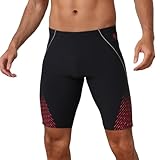 iSLASISIA Maillot de Bain Homme Jammer Natation Long Compétition Maillot de Bain à Séchage...