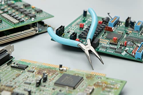 Xcelite Cn255V Curved Nose Plier With Green Cushion Grip Handle, Serrated Jaw, 5" Length, 1-15/64" Jaw Length, Carded #TOP4