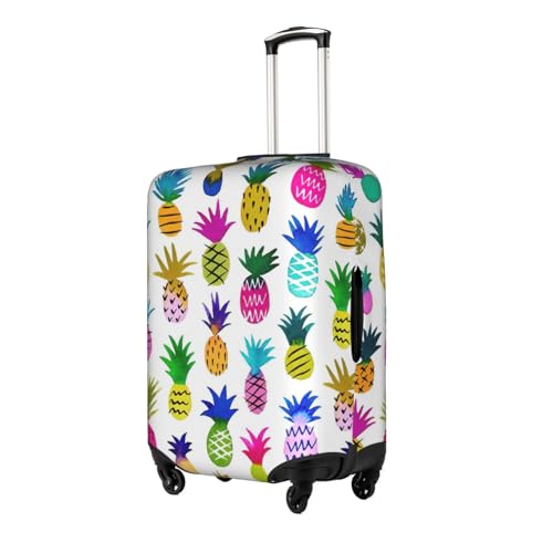Housse de bagage ananas blanc taille L extensible avec fermeture éclair - 2