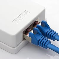 deleyCON CAT 6a Netzwerkdose 2x RJ45 Buchse FTP 10 Gbit, 5 Stück - Weiß – Ansicht 4