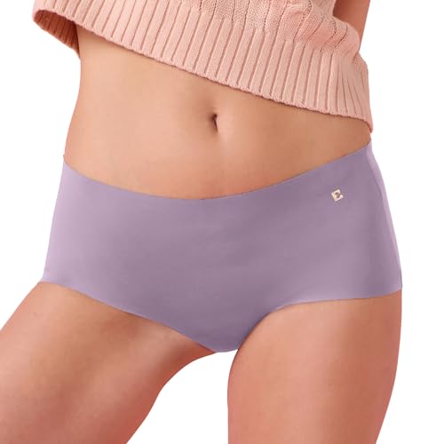 Enamor Women's Nylon Classic Regular Fit Solid Boy Short Panties (Pack of 1) (PS40_Fair Orchid_M)