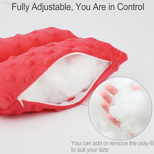 Image of Little Port Pillow Heart Surgery Pillows for Chemo Port After Open Heart Surgery Recovery Gifts Bypass Pacemaker Must Haves Protector Cushion Minky Dot Red