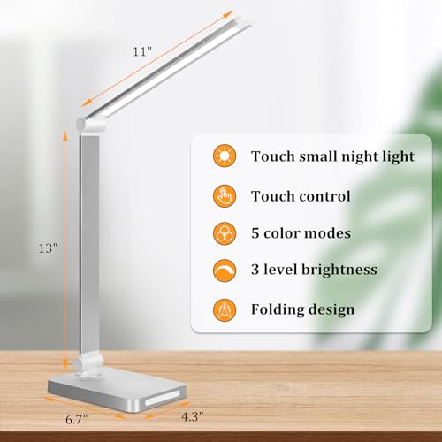 image for Dott Arts LED Desk Lamp with USB Ports,Touch Desk Lamps for Home Offic