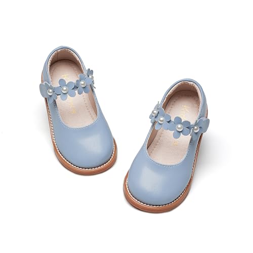 Image of Kiderence Toddler Girl Mary Jane School Uniform Dress Shoes Oxford Flats