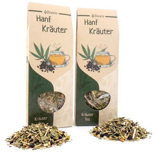 Hanfkräuter Tee lose 2er Set 2x70 g – naturbelassene Kräutertee Mischung ohne Aromatisierung...