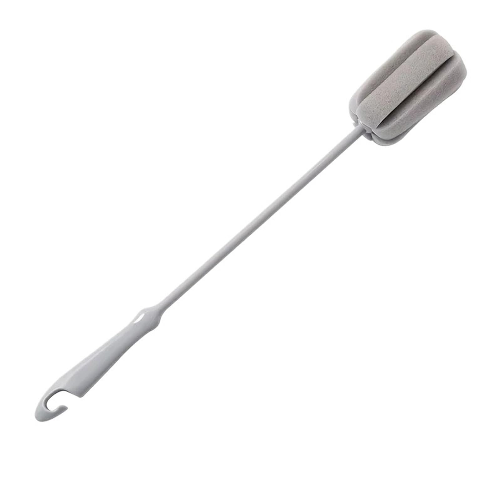Lot de brosses pour biberons et bouteilles avec manche long en plastique et tête éponge x2