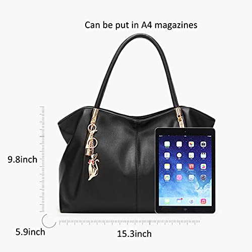 Purses and Handbags for Women Shoulder Bags PU Leather Top-Handle Bags Totes With Pendant3