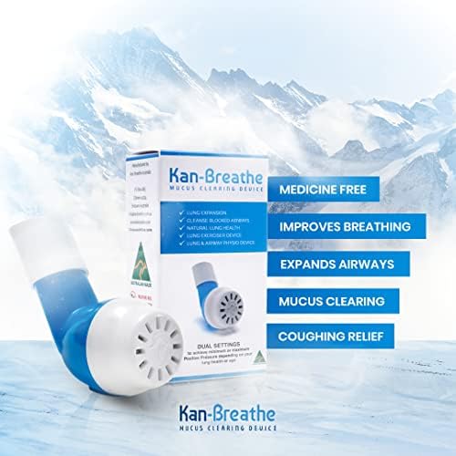 Natural Lung Exerciser & Mucus Removal Device - Naturally Clear Mucus From Airways & Improve Lung Capacity With This Opep Respiratory Breathing Exercise Device - Made in Australia Blue