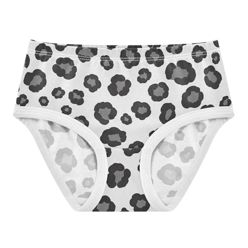 Black Gray Leopard Spots White Toddlers Underwear Floral 2t Cotton Panties Little Girl Florals Kids Briefs Undies