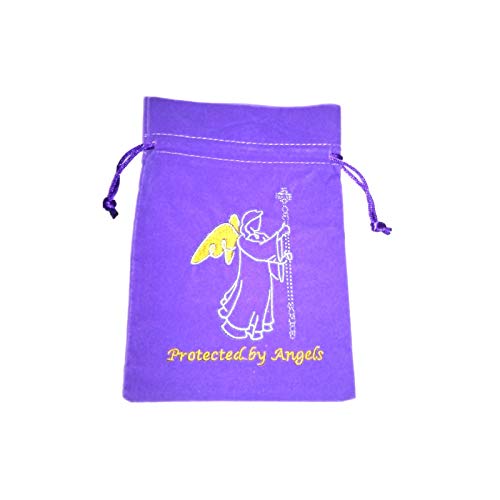 Find Something Different Luxueux sac pour cartes de Tarot/Oracle en velours Anges