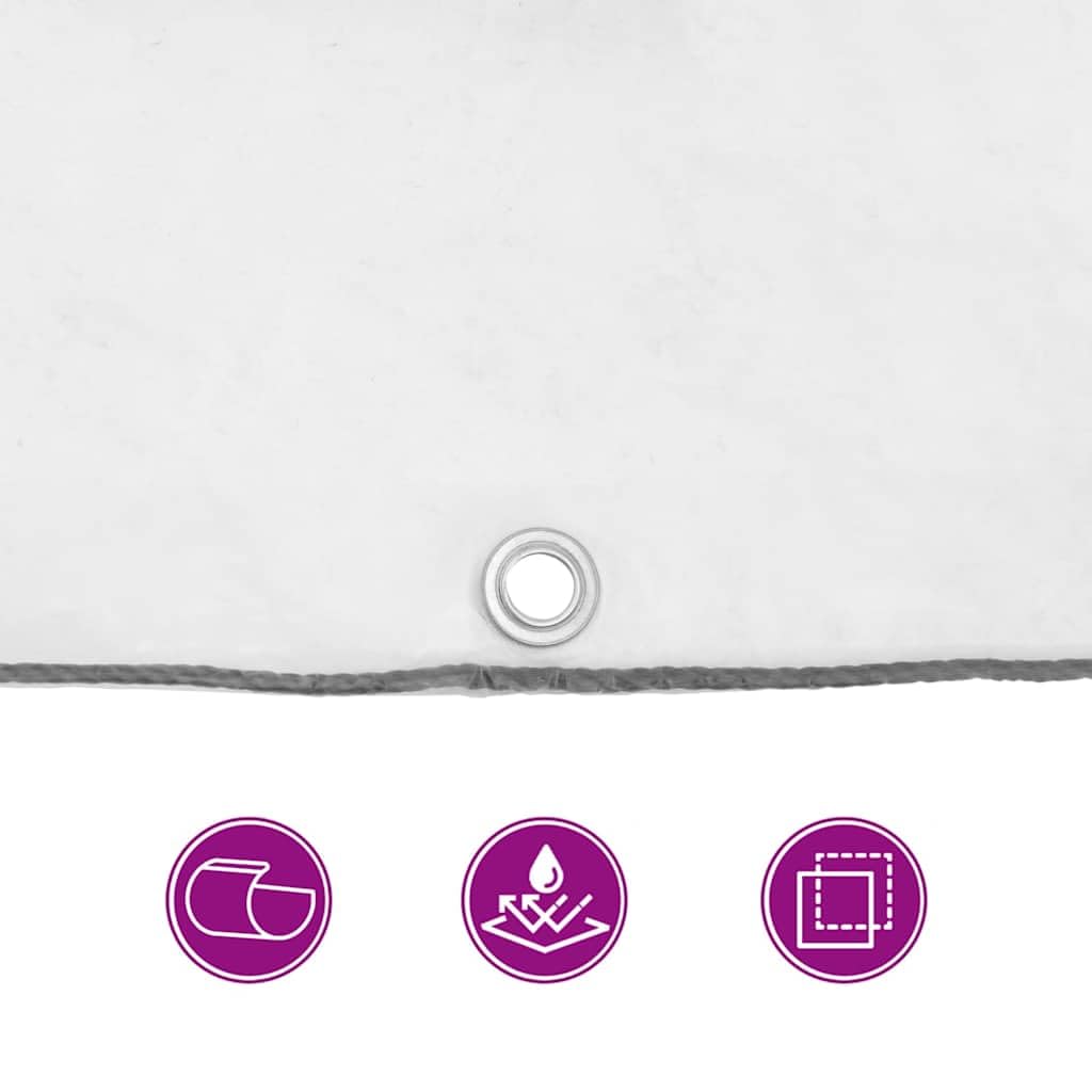 Telone trasparente 6x8 m in polietilene con occhielli, telone impermeabile per giardino, campeggio, auto e piscina, antistrappo, resistente alle intemperie, ai raggi UV