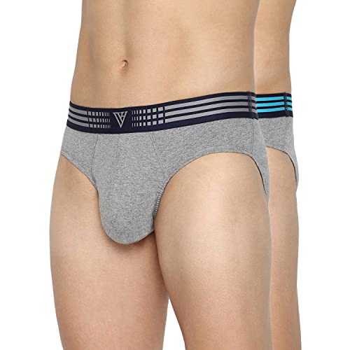 Image of Van Heusen Men Anti Bacterial Briefs - 100% Combed Cotton - Pack of 2 - Colour Fresh, Moisture Wicking