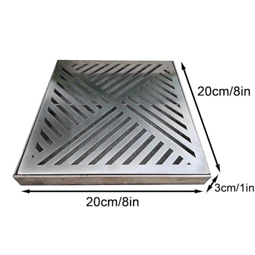 Couvercle de Regard carré en acier inoxydable 304 durable avec maille
