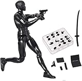 Action Figures Body Kun DX & Body-Chan DX PVC Figure Model Drawing SHF Children Kids Collector Toy Gift with Box, Drawing Mannequin Figure Models for Artists (Black Male)