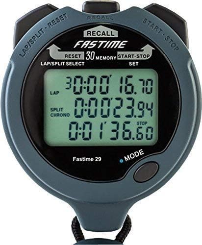 Fastime29 Lap Memory Repeat Countdown Rugged Water Resistant Case Stopwatch
