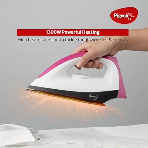 Image of PIGEON AUTOMATIC CORDLESS ELECTRICAL DRY IRON - PINK