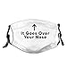 It Goes Over Your Nose Print Face Mask-Adjustable Ear Loops|Reusable-With Filter Pocket-Unisex Balaclava Bandana Cloth