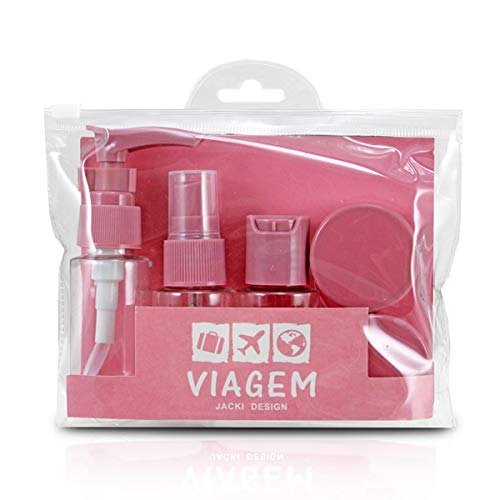 Kit de Frascos com 7 Peças Jacki Design - Rosa