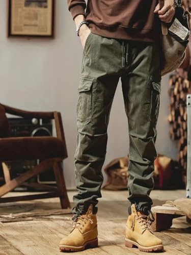 Image of LookMark Men's Cargo Pants Stylish and Comfortable | Men's Cargo Pants with Multiple Pockets | Ideal for Casual Wear, Outdoor Activities, and Everyday Use