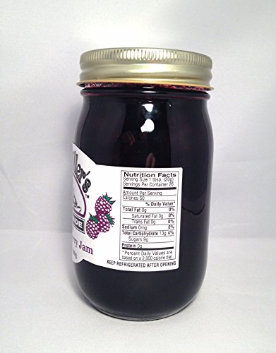 Mrs. Miller's HUGE 18 oz Seedless Black Raspberry Jam, Amish and Homemade!