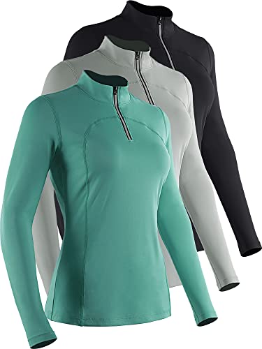 Image of CADMUS Women's Compression Long Sleeve Shirts for Hiking Running Dry Fit Tights