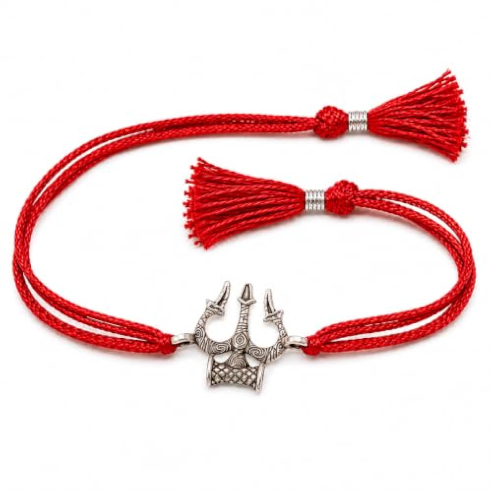 Women's 925 Solid Sterling Silver Rakhi, Intricate Trishul Design