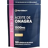 Aceite de Onagra Perlas 1500 mg | Bienestar Femenino de Alta Resistencia | Menstruación Equilibrio Hormonal y Menopausia | Evening Primrose Oil con Omega 6 y GLA | 120 Capsulas | by Horbaach