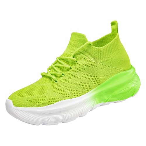 Generisch Zapatillas de correr para mujer, transpirables, ortopédicas, antideslizantes, para correr, correr, correr, ligeras, de malla, para exteriores, verde, 41 EU