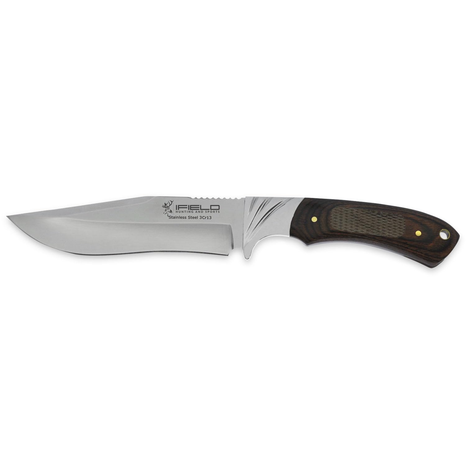 iFIELD EL29009 Multifunzionale escursionismo, caccia e sopravvivenza coltello per l'esterno, in acciaio inox 3Cr13 con decorare resistenza maniglia