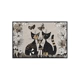 Rosina Wachtmeister Paillasson lavable par Salonloewe Gatti Con Fiori 50 x 75 cm...
