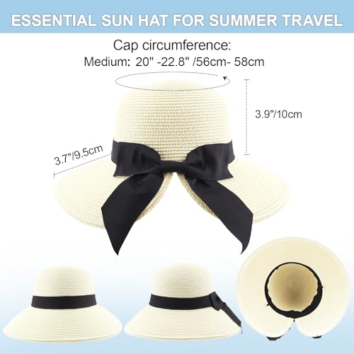 Sombrero de verano AQOKKA para mujer con ala ancha miniatura 2