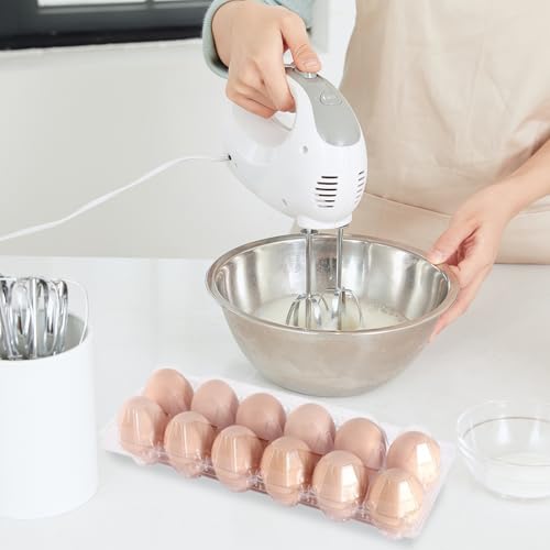 Haploon 120 Pcs Plastic Egg Cartons Cheap Bulk 12 Count Clear Empty Egg Cartons Reusable Egg Holder, 2x6 Grids Egg Trays for Refrigerator Use, Chicken Farming, Family Storage, Market Display - Image 6