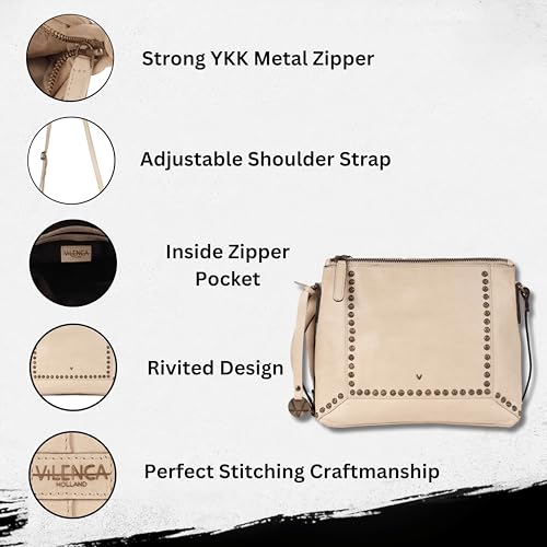 Genuine Italian Leather Boho Studded Crossbody Sling Bag - Stylish, Durable, & Perfect for Everyday Use for women2