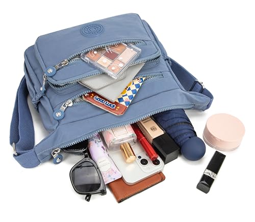 Image of Pealwel Women Shoulder Handbag Roomy Multiple Pockets Bag Ladies Crossbody Purse Tote Top Handle Satchel