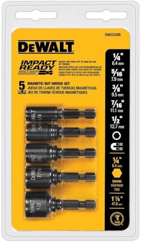 DEWALT Nut Driver Set, Impact Ready, Magnetic, 5-Piece (DW2235IR)