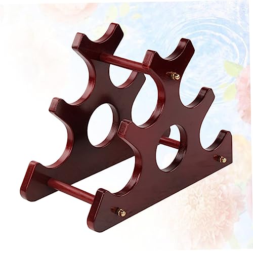 Soporte para botellas de vino de madera sólida KICHOUSE miniatura 3