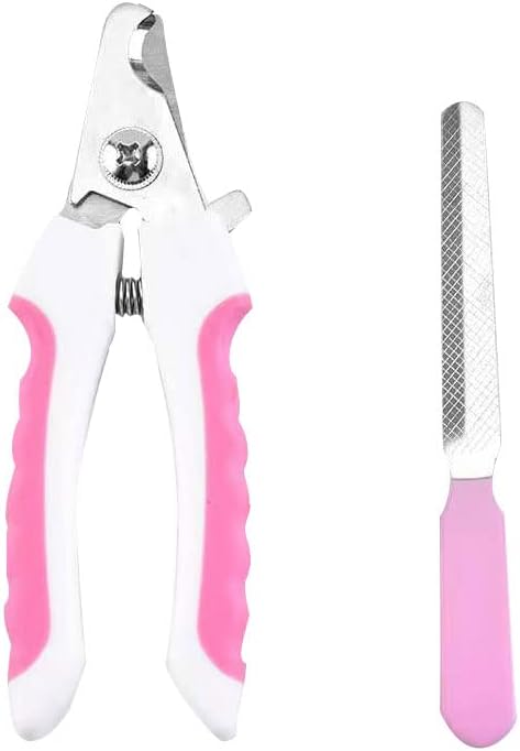 NC Dog & Cat Pets Nail Clippers and Trimmers - with Safety Guard to Avoid Over Cutting, Free Nail File, Razor Sharp Blade - Professional…