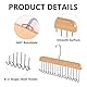 Gürtelhalter für den Kleiderschrank,2er-Pack Stabiler Gürtel Aufbewahrung aus Holz mit 8 Haken und 360° Drehbaren Haken Krawattenhalter für Gürtel,Krawatten, Schals,BHS Tanktops 28 cm