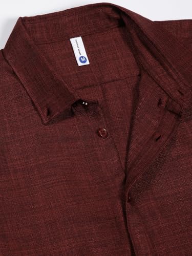 Image of Thomas Scott Men's | Solid | Full Sleeve | Regular Fit | Polyester | Button Down Collar | Casual Shirt