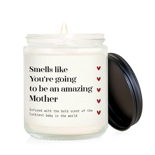 GiltGlimmer Mother's Day New Mom Gifts - Pregnancy Must Haves Soy Wax Lavender Scented Candle, Pregnancy Gifts for Expecting Mom, Wife, Friend, Sister