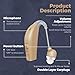 Digital Hearing Amplifier Set - Personal Sound Amplification Device, Rechargeable All-Day Battery Life Lightweight Behind the Ear BTE Sound and Voice Hearing Amplifiers for Adults and Seniors by MEDca