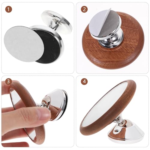 Espejo giratorio de cafetera CHICAMPERA: accesorio de madera para café 3