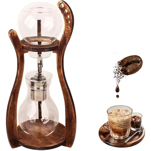 Cafetera de Goteo con Soporte de Madera, 800 mL, 6-8 tazas