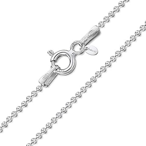 Amberta 925 Sterling Silver Ball Chain Necklace Cover